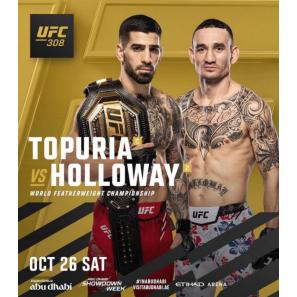 UFC 308: Max Holloway x Ilia Topuria confirmados