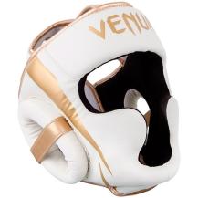 Head Guard Venum Elite boxing white / gold