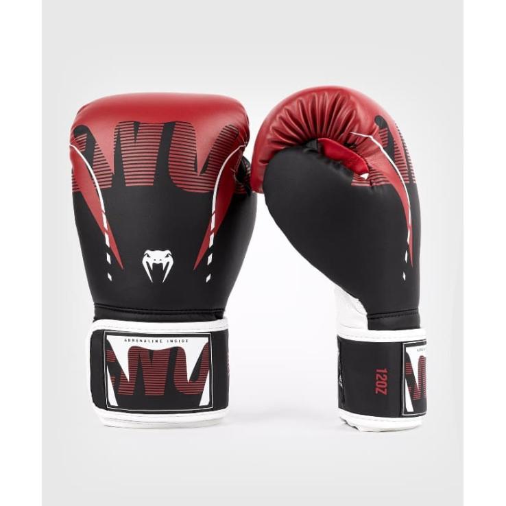 Luvas de boxe Venum Adrenaline - Preto Vermelho Branco