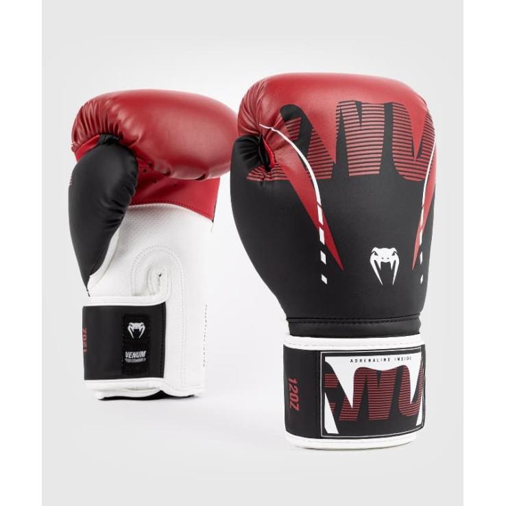 Luvas de boxe Venum Adrenaline - Preto Vermelho Branco