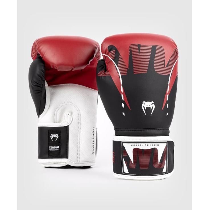 Luvas de boxe Venum Adrenaline - Preto Vermelho Branco