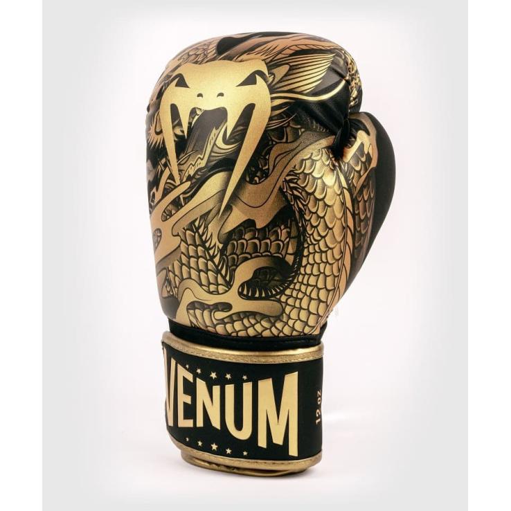 Luvas de boxe Venum Dragon's Flight pretas / douradas