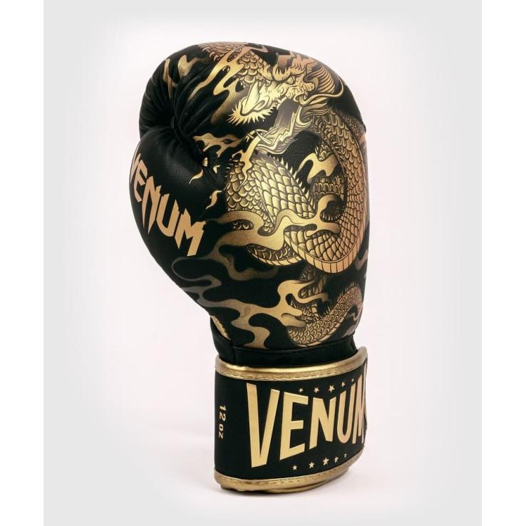 Luvas de boxe Venum Dragon's Flight pretas / douradas