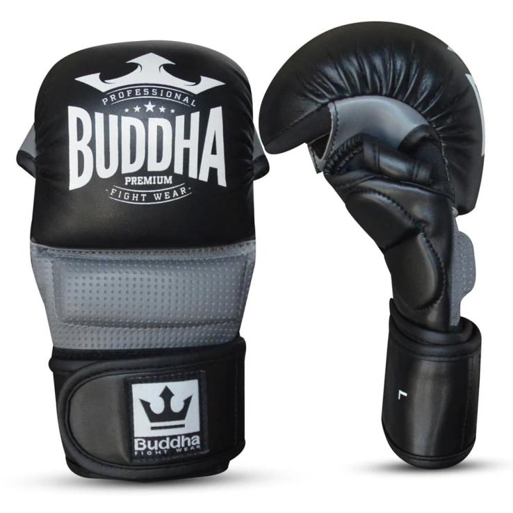 Luvas de sparring MMA Buddha Epic pretas 7 onças