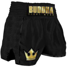 Calções Buddha Retro Premium Muay Thai preto / dourado