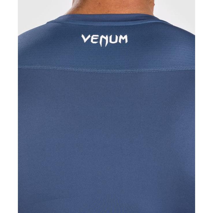 Rashguard de manga curta Venum Attack - azul marinho