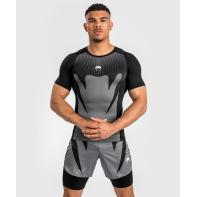 Rashguard de manga curta Venum Attack - preto cinza