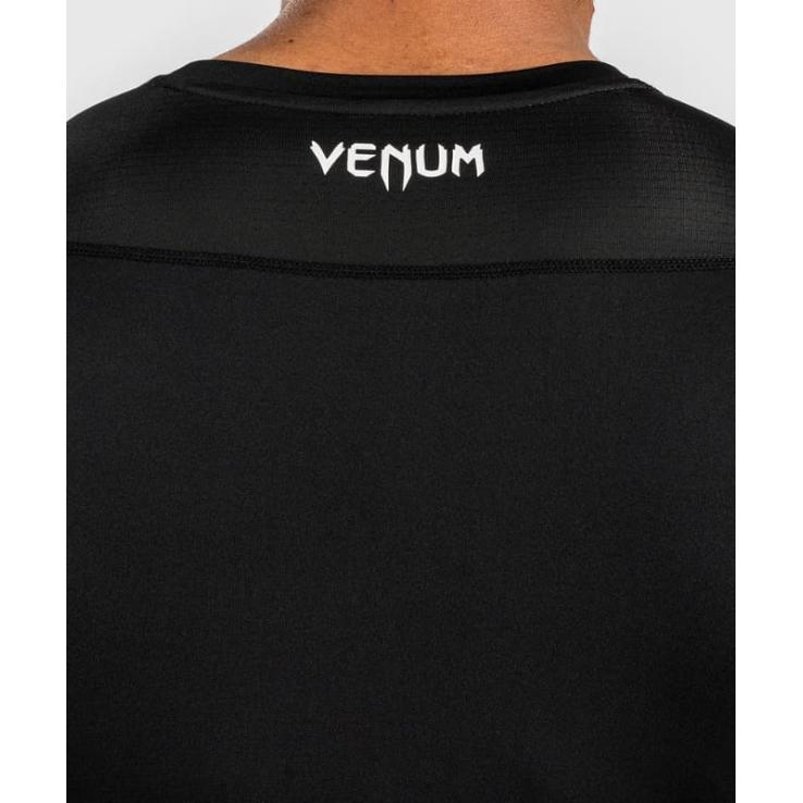 Rashguard de manga curta Venum Attack - preto cinza