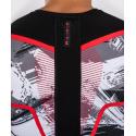 Rashguard manga curta Venum Electron 3.0 cinza/vermelho