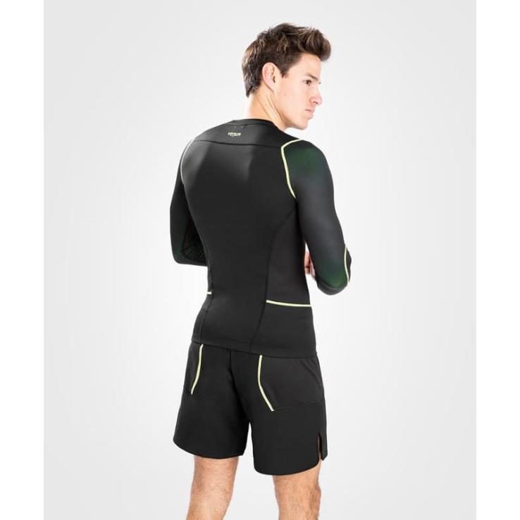 Rashguard de manga comprida Venum Fusion 2.0 preto / amarelo