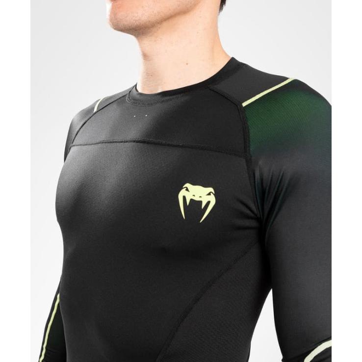 Rashguard de manga comprida Venum Fusion 2.0 preto / amarelo