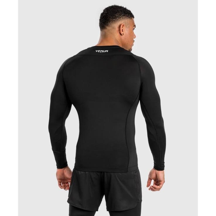 Venum Attack rashguard manga longa - preto cinza