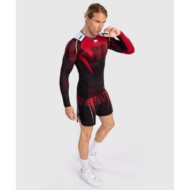 Venum Adrenaline manga comprida rashguard - preto vermelho