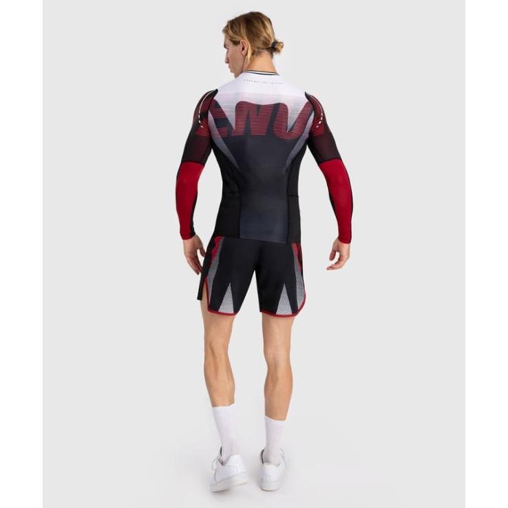 Venum Adrenaline manga comprida rashguard - preto vermelho