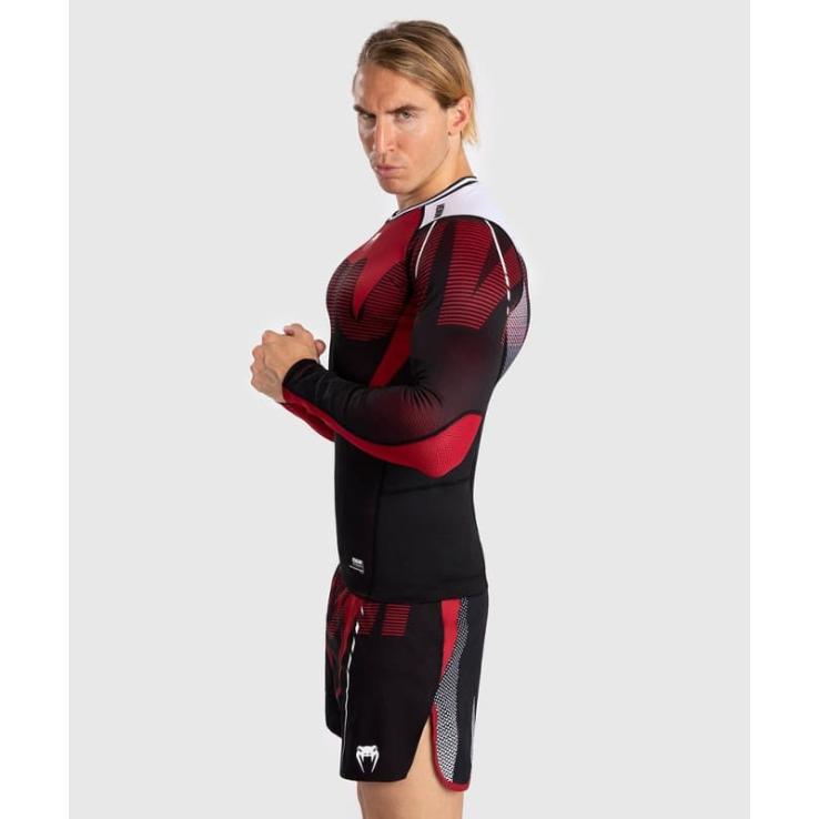 Venum Adrenaline manga comprida rashguard - preto vermelho