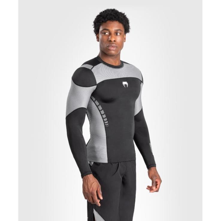 Rashguard de manga comprida Venum Tempest - preto cinza