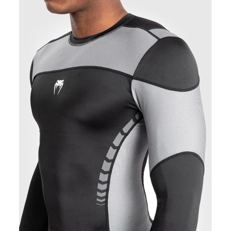 Rashguard de manga comprida Venum Tempest - preto cinza