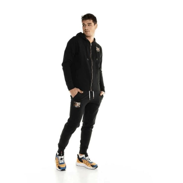 Leone Zip-Up Hoodie dourado preto M5047