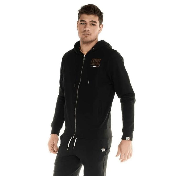 Leone Zip-Up Hoodie dourado preto M5047